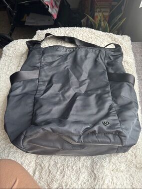 lululemon athletica Black Nylon Tote Backpack